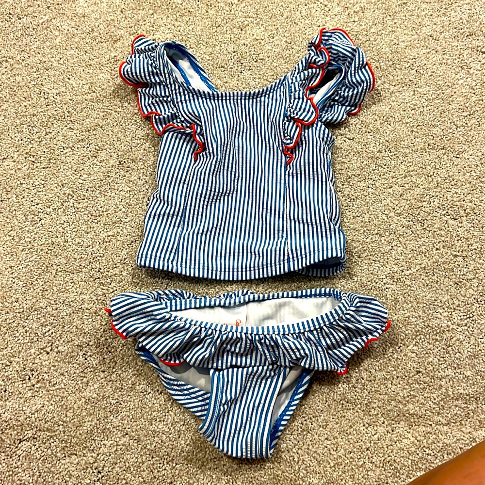Only worn once- adorable two piece bathing suit! Size 18months!